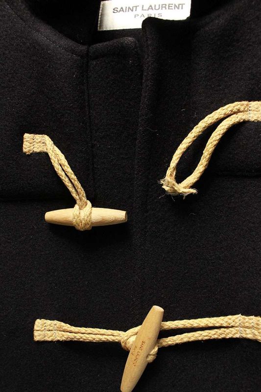 Saint Laurent Paris 13AW 326018 Y580b Melton Wool Duffle Coat Men's 44