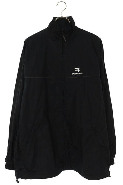 Balenciaga 663081 Tj0b9 Logo Print Nylon Track Blouson Men's XS