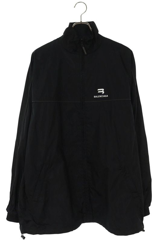 Balenciaga 663081 Tj0b9 Logo Print Nylon Track Blouson Men's XS