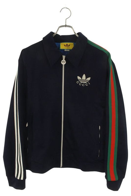 Gucci X Adidas 692112 Xjekx Logo Embroidered Jersey Track Jacket Men's L