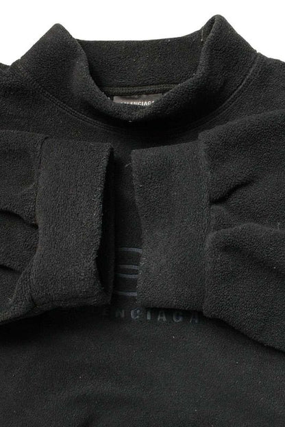 Balenciaga 23AW 697975 Tpvk5 Logo Embroidery Mock Neck Fleece Sweatshirt Men's