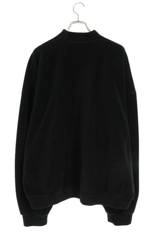 Balenciaga 23AW 697975 Tpvk5 Logo Embroidery Mock Neck Fleece Sweatshirt Men's