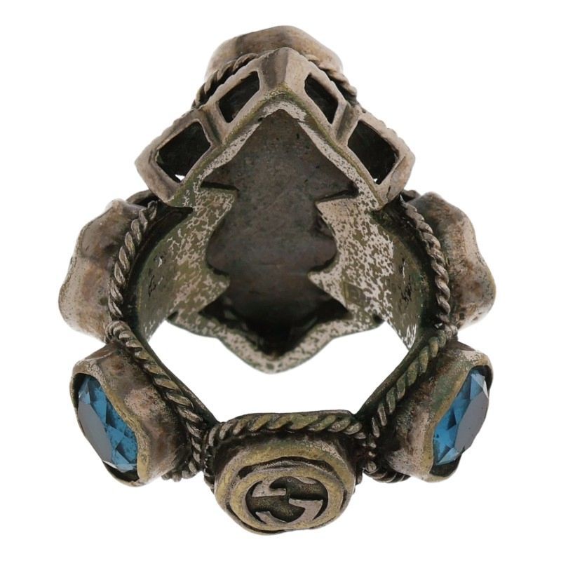 Gucci Taiga - Head Silver Ring Men's 17.5