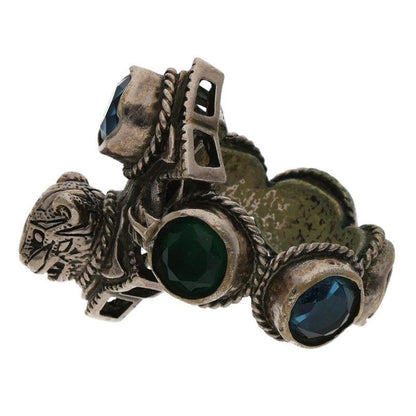 Gucci Taiga - Head Silver Ring Men's 17.5