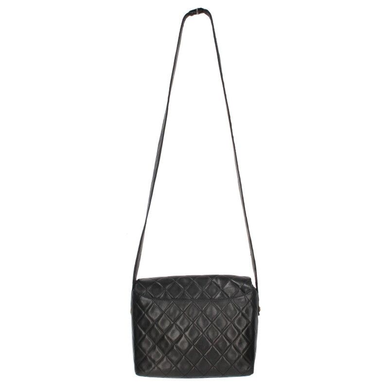 Chanel Matelasse Turnlock Shoulder Flap Lamb Skin Shoulder Bag Women