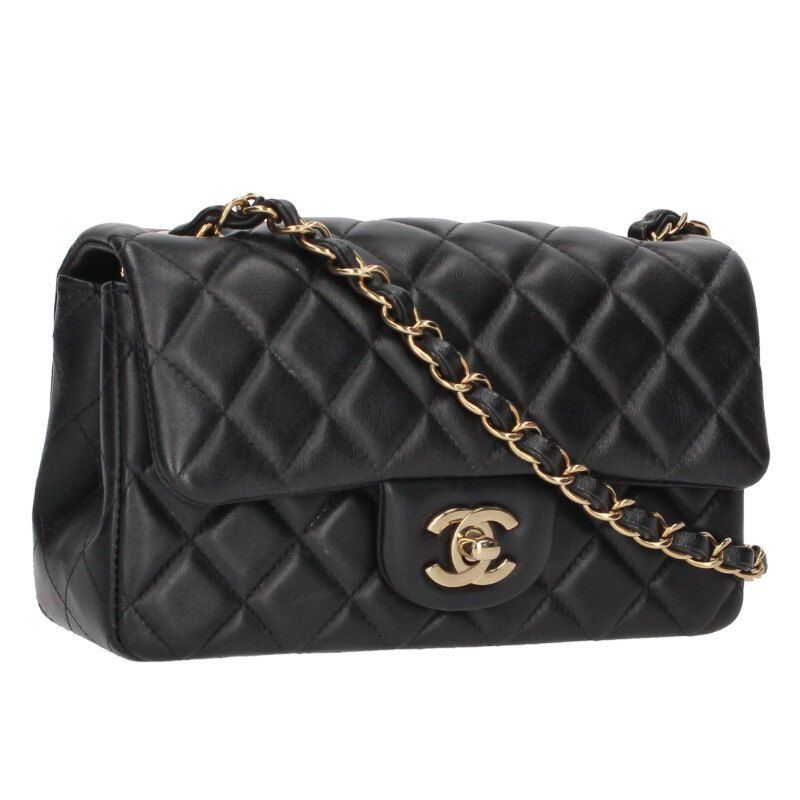 Chanel Mini Matelasse 20 Lambskin Chain Leather Shoulder Bag Women 20