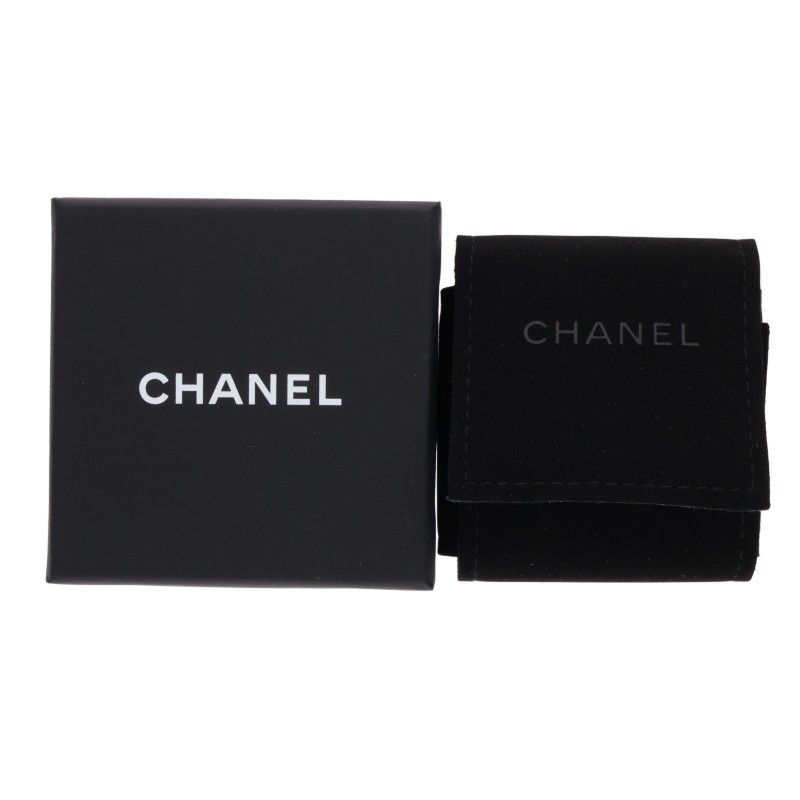 Chanel Abe547 Coco Mark Rhinestone Pearl Earring Ladies