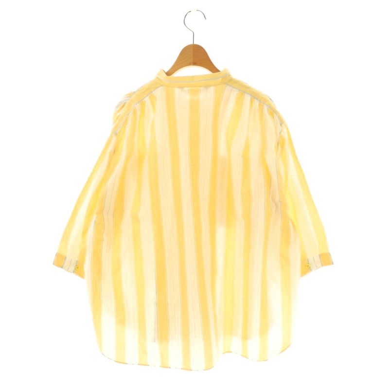 Christian DIOR Sports Striped Seventh Sleeve Shirt S Yellow HK - OS