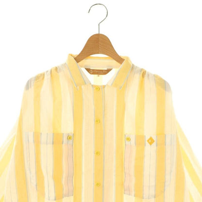 Christian DIOR Sports Striped Seventh Sleeve Shirt S Yellow HK - OS