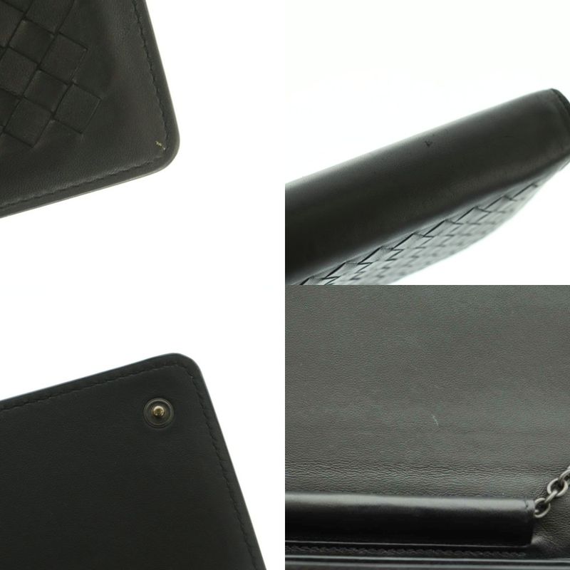 Bottega Veneta Intrecciato Chain Wallet Long Wallet Fold Change Leather Braided