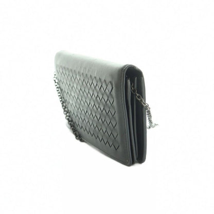 Bottega Veneta Intrecciato Chain Wallet Long Wallet Fold Change Leather Braided