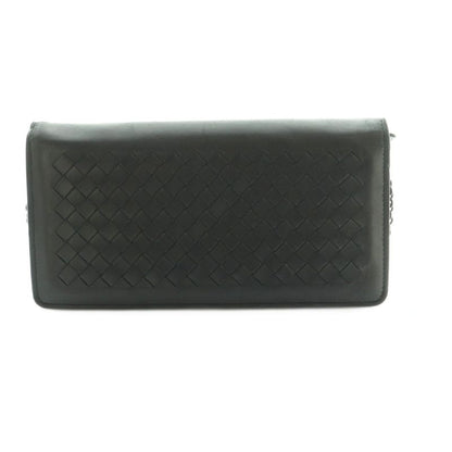 Bottega Veneta Intrecciato Chain Wallet Long Wallet Fold Change Leather Braided