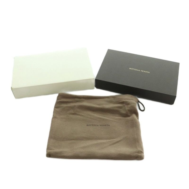 Bottega Veneta Intrecciato Chain Wallet Long Wallet Fold Change Leather Braided