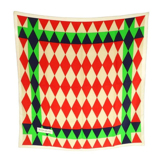 Yves Saint Laurent YVES Saint Laurent Vintage Scarf Geometric Pattern All Over