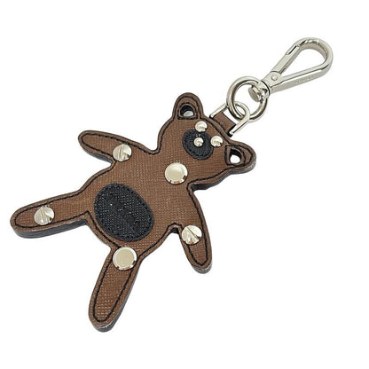 Prada Key Holder (charm ) - 2ar245 Dark Brown Bear Leather