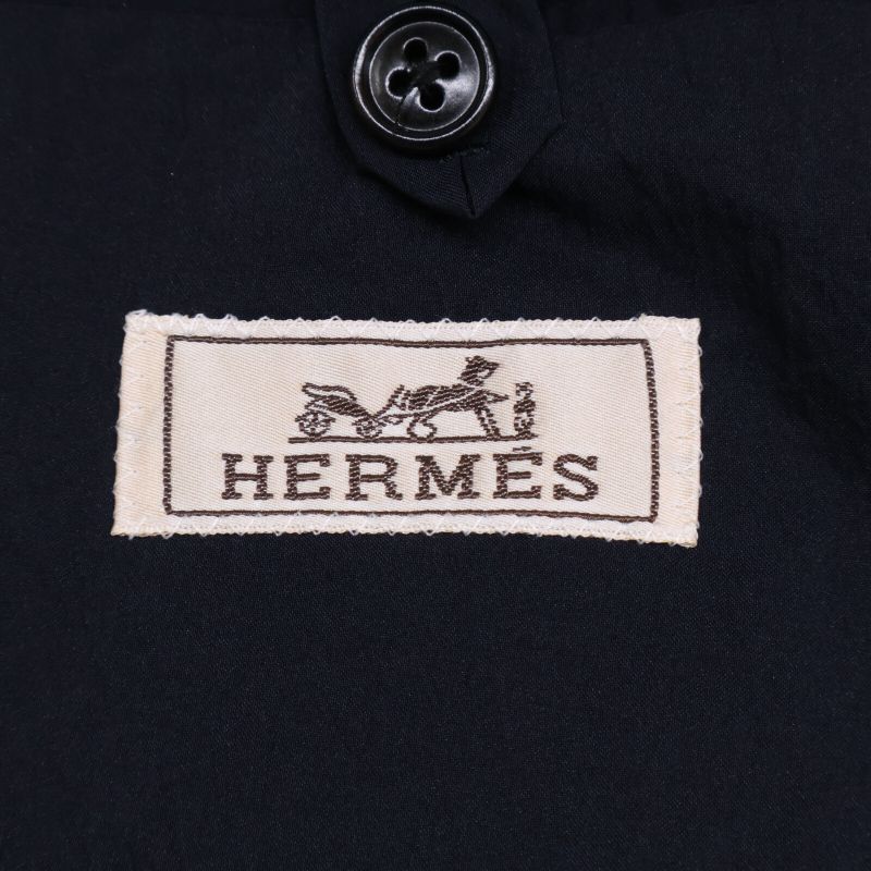 Hermes 21ss 11-5271 G19983k Nylon and Polyurethane 3b Tailored Jacket 48
