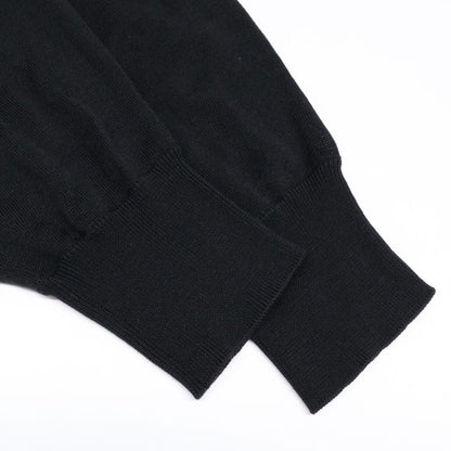 Hermes 4h2622d9 Wool Silk Logo Embroidered Ribbed Sweater 38