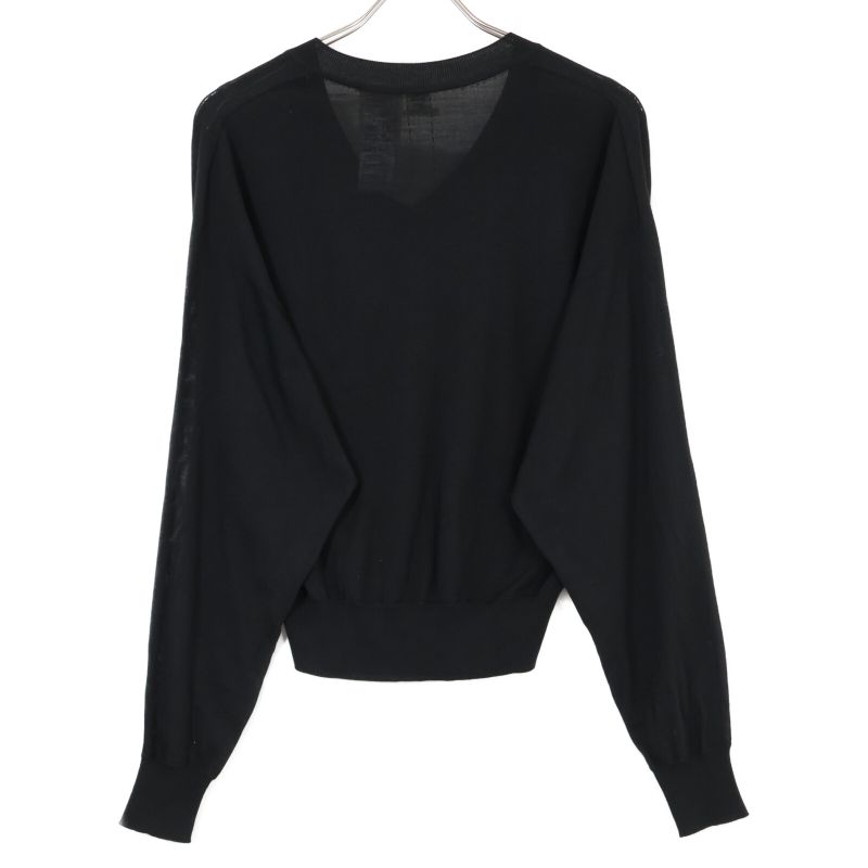 Hermes 4h2622d9 Wool Silk Logo Embroidered Ribbed Sweater 38