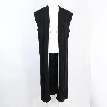 Hermes Silk Cotton Sleeveless Long Gilet Cardigan 38