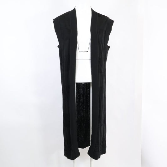 Hermes Silk Cotton Sleeveless Long Gilet Cardigan 38