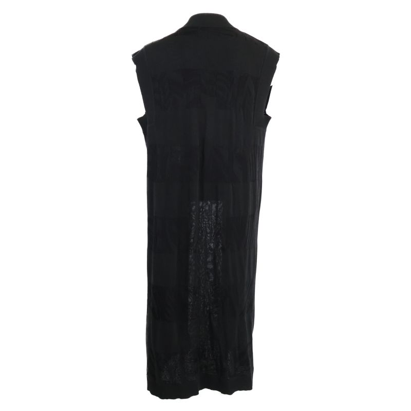 Hermes Silk Cotton Sleeveless Long Gilet Cardigan 38