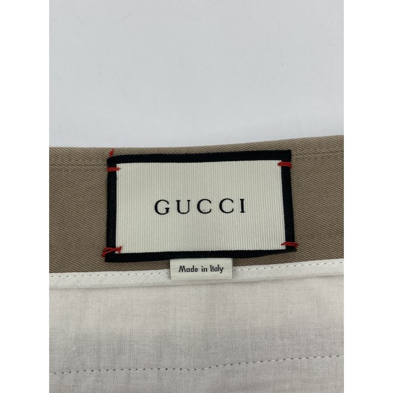 Gucci 465518 17 Year Beige Sideline Tapered Pants 48