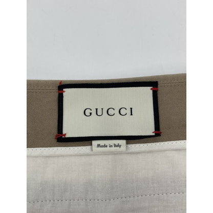 Gucci 465518 17 Year Beige Sideline Tapered Pants 48