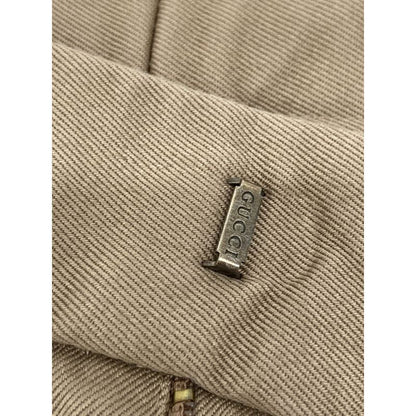 Gucci 465518 17 Year Beige Sideline Tapered Pants 48