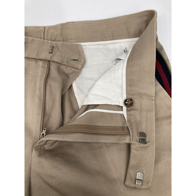 Gucci 465518 17 Year Beige Sideline Tapered Pants 48