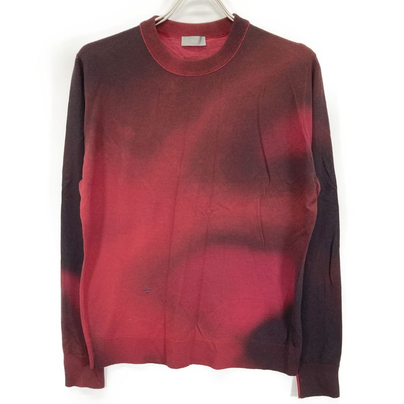 Dior Homme Dior Homme 833m611kt034 Red Gradient Knit Sweater S