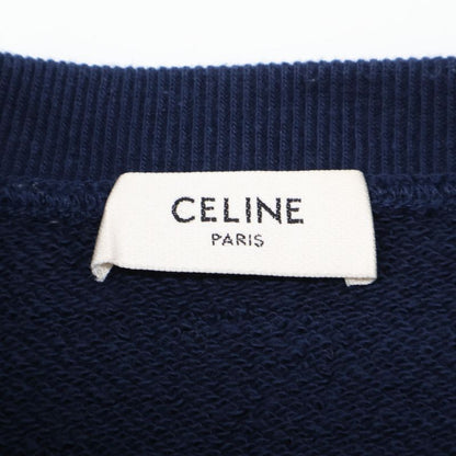 Celine 2y09e649w Navy Cracked Sweatshirt Logo Trainer L