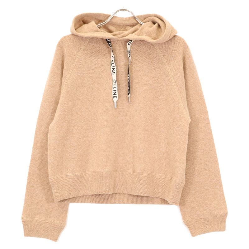 Celine 2a20z402p Wool and Camel Hooded Knit Hoodie M