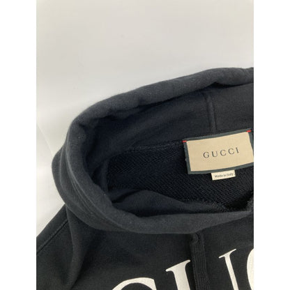 Gucci 475374 Black Interlocking G Hooded Sweatshirt M