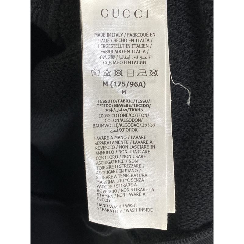 Gucci 475374 Black Interlocking G Hooded Sweatshirt M