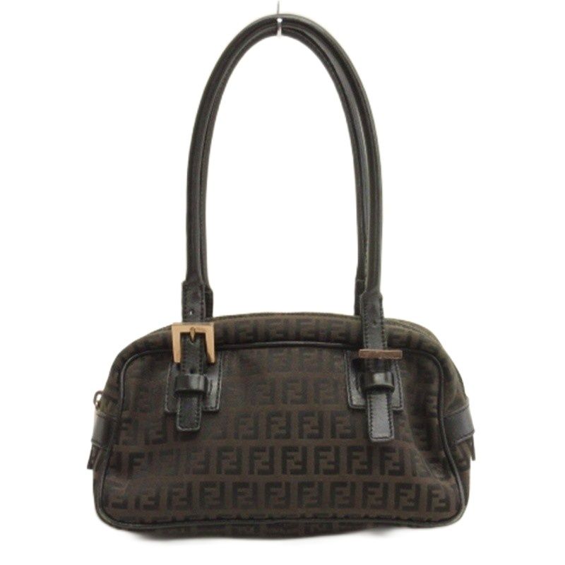 Fendi Zucca Pattern Mini Handbag Shoulder Bag Brownish