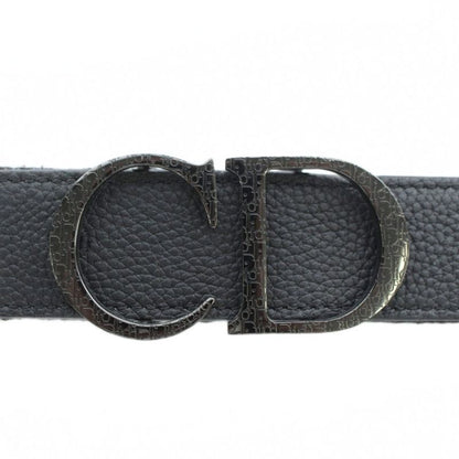 Christian DIOR Micro Oblique Trotter Belt Leather Canvas CD Buckle Total 95 38