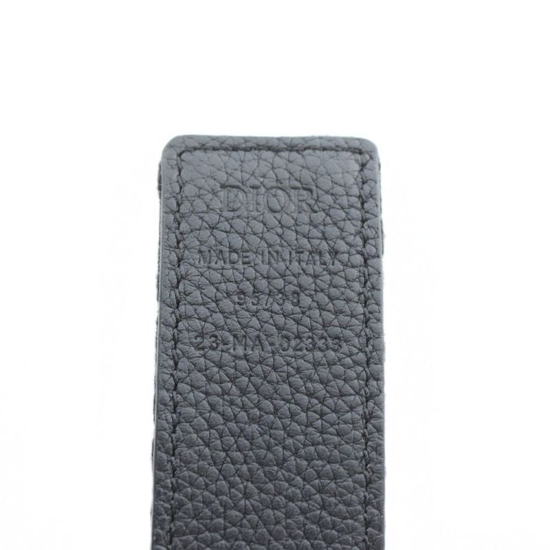 Christian DIOR Micro Oblique Trotter Belt Leather Canvas CD Buckle Total 95 38