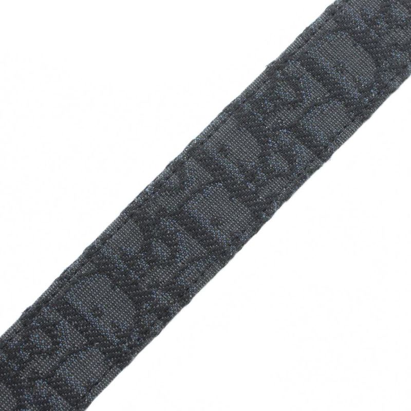 Christian DIOR Micro Oblique Trotter Belt Leather Canvas CD Buckle Total 95 38