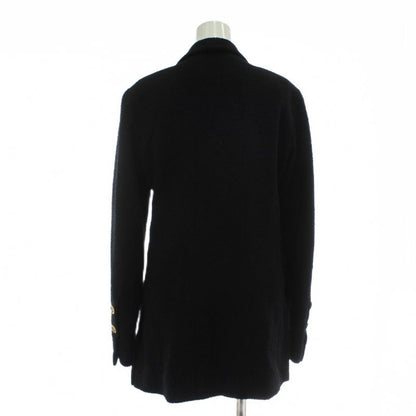 Chanel Tailored Jacket Bleather Single 4B Middle Fully Lined Side Vents Coco