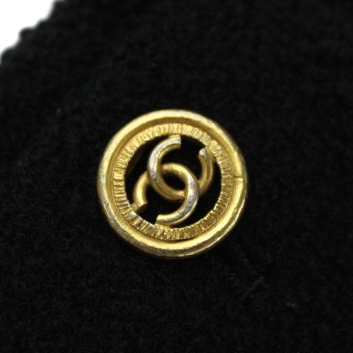 Chanel Tailored Jacket Bleather Single 4B Middle Fully Lined Side Vents Coco