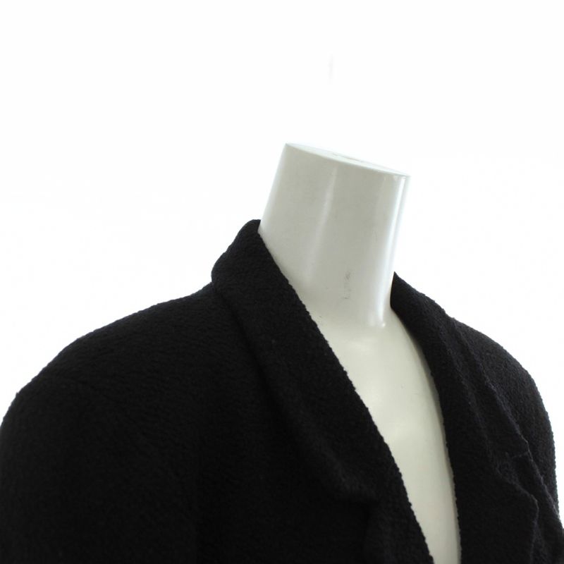 Chanel Tailored Jacket Bleather Single 4B Middle Fully Lined Side Vents Coco