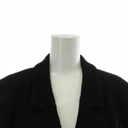 Chanel Tailored Jacket Bleather Single 4B Middle Fully Lined Side Vents Coco