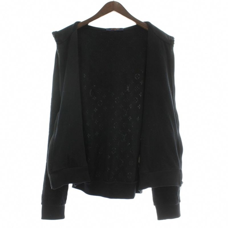 Louis Vuitton 24SS Monogram French Terry Zip Hoodie Sweatshirt Long Sleeves