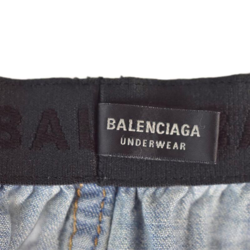 Balenciaga Denim Shorts S Light Blue Light Blue AA