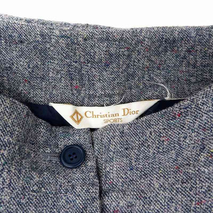 Christian DIOR Gaucho Pants Wide Pants Half Length M Navy HO8 - GY53