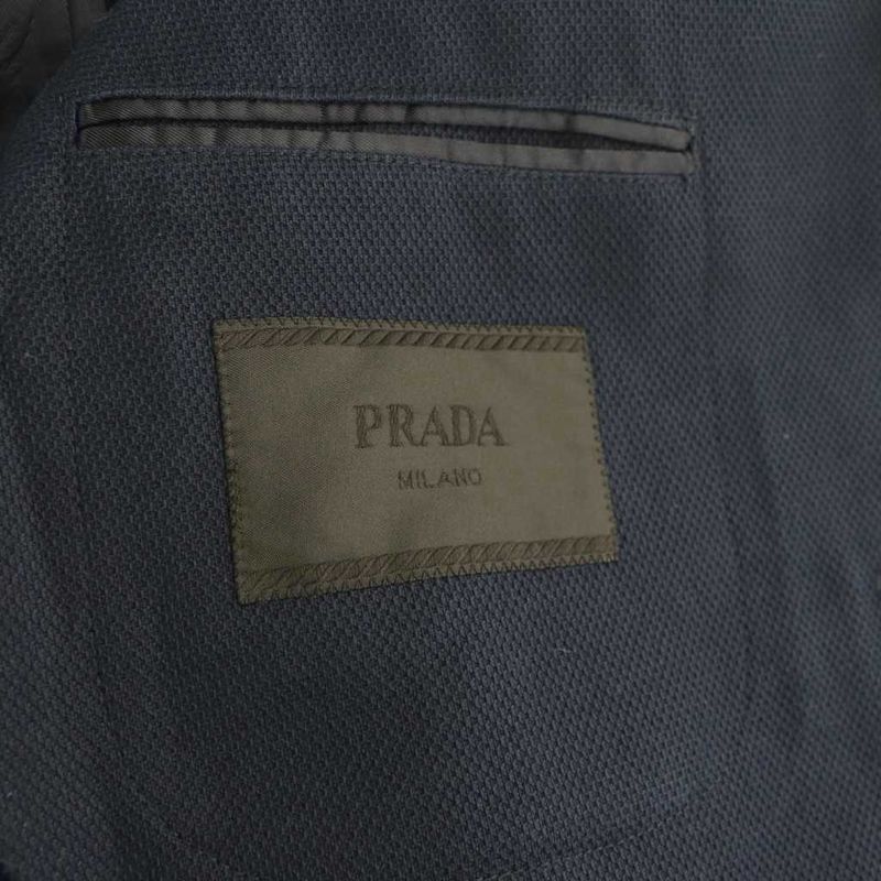 Prada Tailored Jacket Single 48 Navy DF - GY57