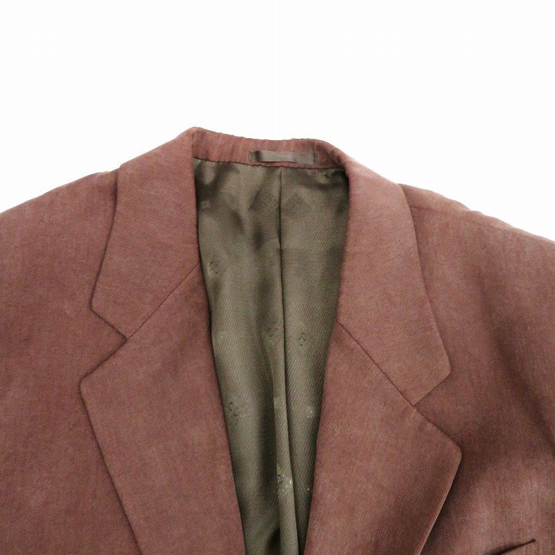 Christian DIOR Tailored Jacket Single Mid Length Fully Lined S Red Brown Red