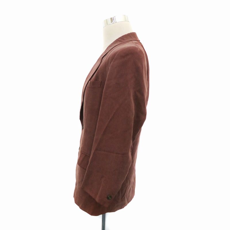 Christian DIOR Tailored Jacket Single Mid Length Fully Lined S Red Brown Red