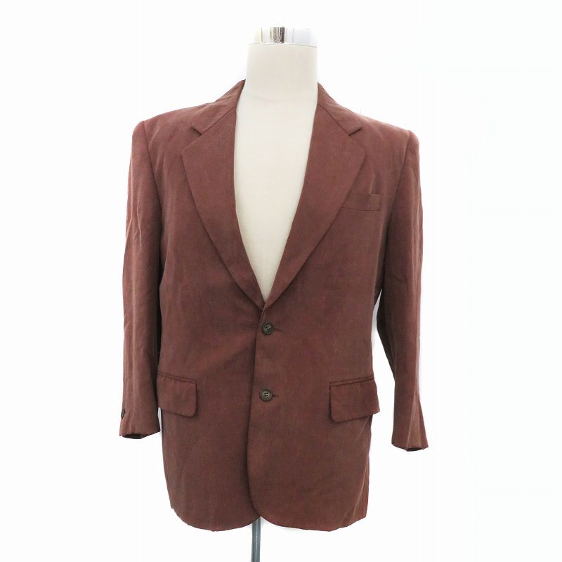 Christian DIOR Tailored Jacket Single Mid Length Fully Lined S Red Brown Red