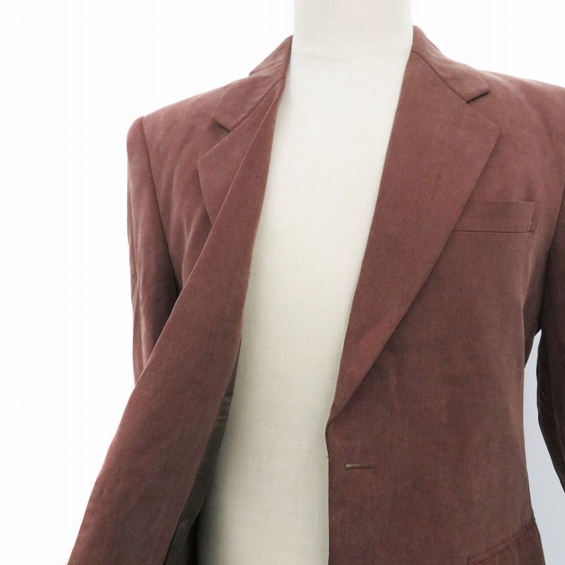 Christian DIOR Tailored Jacket Single Mid Length Fully Lined S Red Brown Red
